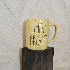 Rae Dunn Yellow 'Shine Bright' Mug